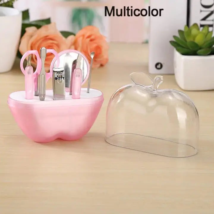 8 Pcs Pink Apple Style Mani Pedi Kit, Dead Skin Remover, 1 Kit