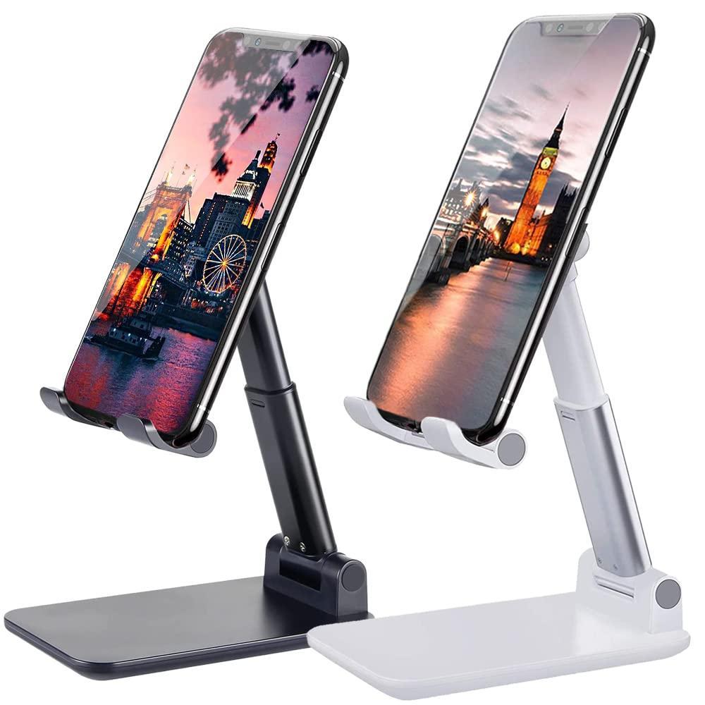 Adjustable Phone Stand Black White ABS Plastic