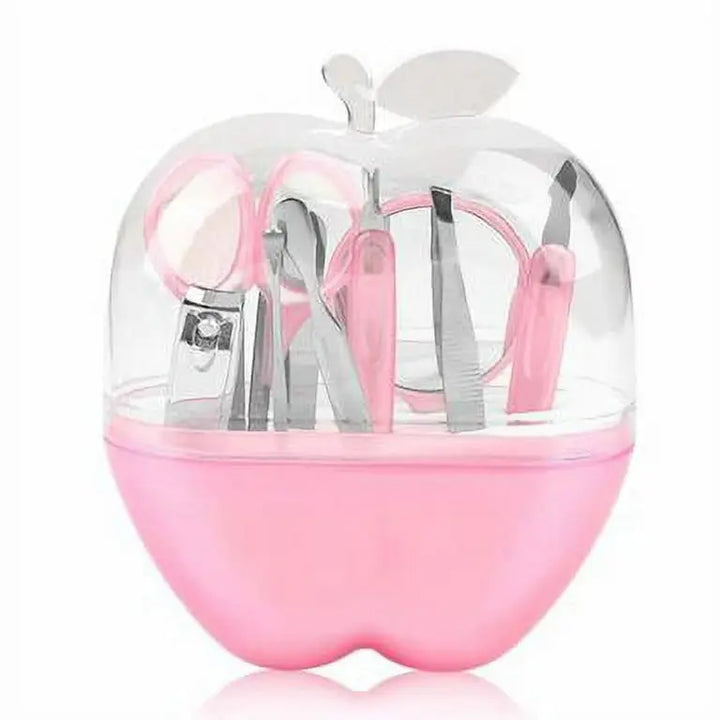 8 Pcs Pink Apple Style Mani Pedi Kit, Dead Skin Remover, 1 Kit