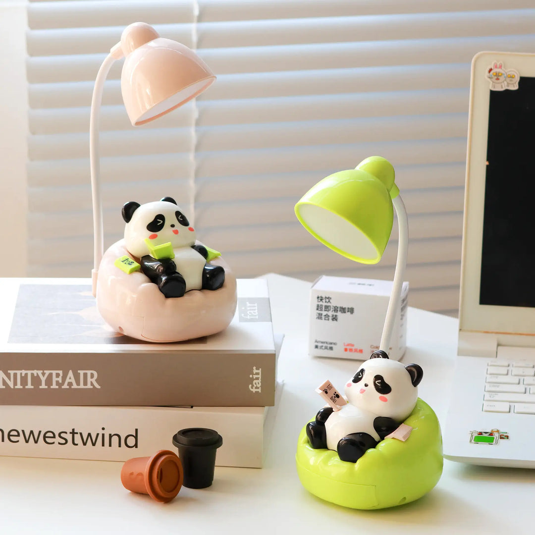 Spot Cartoon Rechargeable Desk Lamp Learning Led Panda Desk Lamp Creative Dormitory Student Desk Lamp Night Light Wholesale