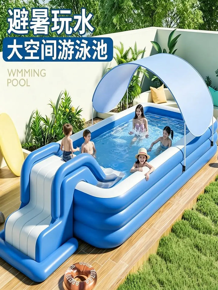 New Pvc Children's Inflatable Swimming Pool, Large Family Outdoor Pool, Thickened Plastic Baby Swimming Pool